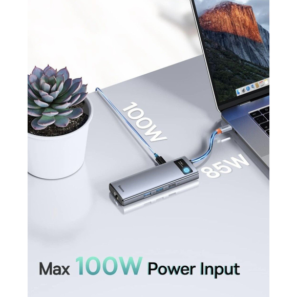 Baseus StarJoy 9-Port Type-C HUB Adapter, Laptop Dual Monitor Docking Station - Picture 5 of 6